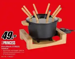 MediaMarkt Princess Pure Black Fondue aanbieding