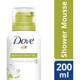 Albert Heijn Dove Coconut oil shower mousse aanbieding