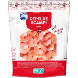 Albert Heijn Super Choice Scampi M geblancheerd gepeld bel aanbieding