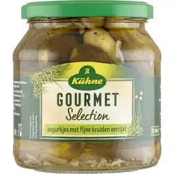 Albert Heijn Kühne Kleine augurken met fijne kruiden aanbieding