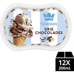 Albert Heijn Hertog Ijssalon mini drie chocolades aanbieding