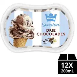 Albert Heijn Hertog Ijssalon mini drie chocolades aanbieding