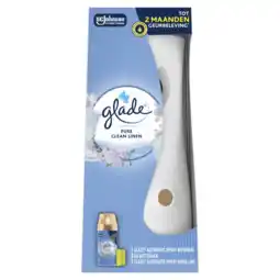 Albert Heijn Glade Automatic spray houder pure clean linen aanbieding