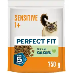 Albert Heijn Perfect fit Kattenbrokken sensitive 1+ kalkoen aanbieding