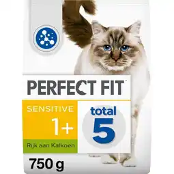Albert Heijn Perfect fit Kattenbrokken sensitive 1+ kalkoen aanbieding