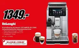 MediaMarkt DeLonghi PrimaDonna Aromatic ECAM630.55.SSM Volautomatische Espressomachine aanbieding