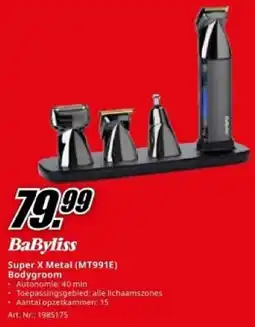 MediaMarkt BaByliss Super X Metal MT991E Bodygroom aanbieding