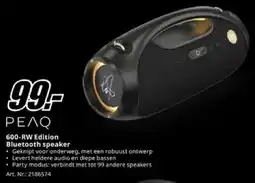 MediaMarkt PEAQ 600-RW Edition Bluetooth Speaker aanbieding