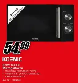 MediaMarkt Koenic KMW 1221 B Microgolfoven aanbieding