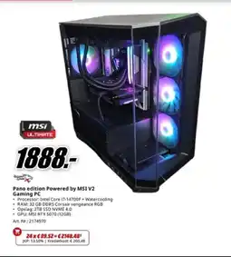 MediaMarkt Pano edition Powered by MSI V2 Gaming PC aanbieding