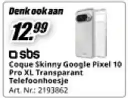 MediaMarkt Coque Skinny Google Pixel 10 Pro XL Transparant Telefoonhoesje aanbieding