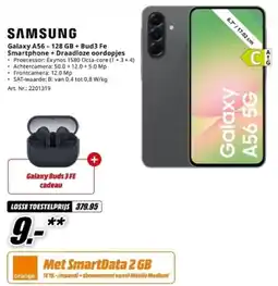 MediaMarkt Samsung Galaxy A56 + Bud3 Fe Smartphone + Draadloze oordopjes aanbieding