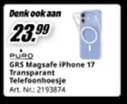MediaMarkt GRS Magsafe iPhone 17 Transparant Telefoonhoesje aanbieding