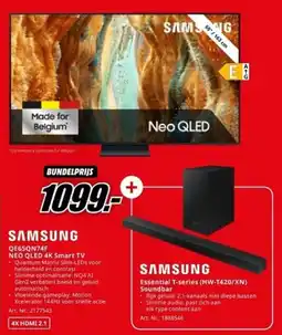 MediaMarkt Samsung Neo QLED 4K Smart TV + Essential T-series Soundbar aanbieding
