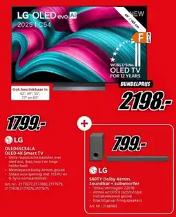 MediaMarkt LG OLED 4K Smart TV + Dolby Atmos Soundbar + Sunwoorfer aanbieding
