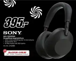 MediaMarkt Sony Draadloze Koptelefoon WH-1000XM6 aanbieding