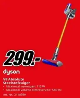 MediaMarkt Dyson V8 Absolute Steelstofzuiger aanbieding