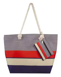 Decathlon STRAND BEDRUKTE TAS MET ELEGANTE KORAALBEURTJE aanbieding