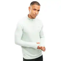 Decathlon Heren Fitness hardloopsweatshirt met halve rits Intuit Green Groen aanbieding