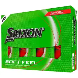 Decathlon Doos van 12 Srixon Soft Feel Brite Golfballen Rood Nieuw aanbieding