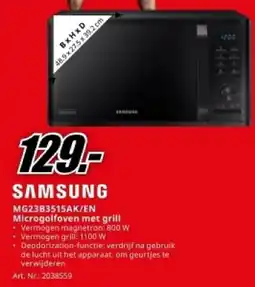 MediaMarkt Samsung MG2383515AK/EN Microgolfoven met Grill aanbieding