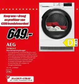 MediaMarkt AEG TR78E24 Z Warmtepompdroger aanbieding