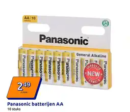 Action Panasonic batterijen AA aanbieding