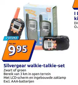 Action Silvergear walkie-talkie-set aanbieding