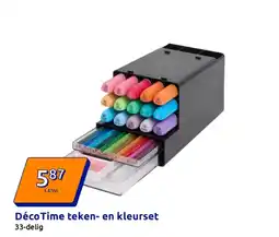 Action Déco Time teken- en kleurset aanbieding