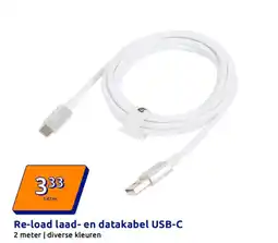 Action Re-load laad- en datakabel USB-C aanbieding