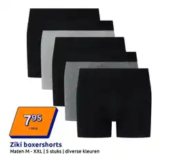Action Ziki boxershorts aanbieding