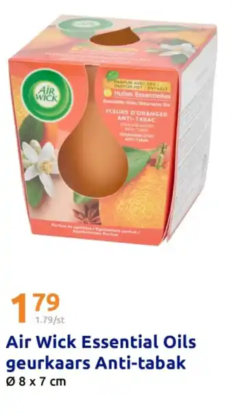 Action Air Wick Essential Oils geurkaars Anti-tabak aanbieding