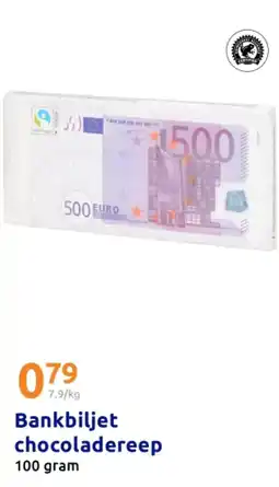 Action Bankbiljet chocoladereep aanbieding