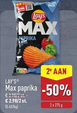 ALDI Lay's max paprika aanbieding