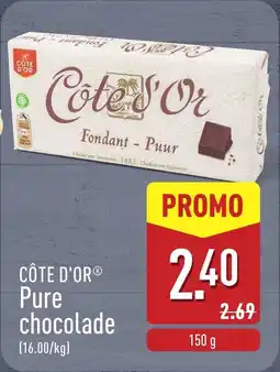 ALDI Côte d'or pure chocolade aanbieding