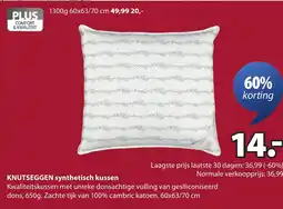 Jysk Knutseggen synthetisch kussen aanbieding