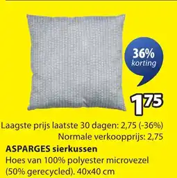 Jysk Asparges sierkussen aanbieding