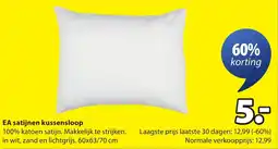 Jysk EA satijnen kussensloop aanbieding