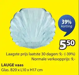 Jysk Lauge vaas aanbieding