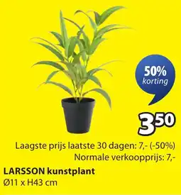 Jysk Larsson kunstplant aanbieding