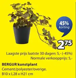 Jysk Bergur Kunstplant aanbieding