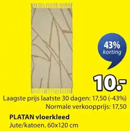 Jysk Platan Vloerkleed aanbieding