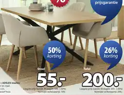 Jysk Nortoft tafel aanbieding