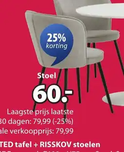 Jysk Risskov stoelen aanbieding