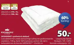 Jysk Kronborg okshornet synthetisch dekbed aanbieding