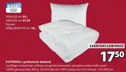 Jysk Kvitekoll synthetisch dekbed aanbieding
