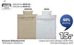 Jysk Katoenen dekbedovertrek aanbieding