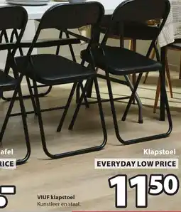 Jysk Viuf klapstoel kunstleer en staal. aanbieding