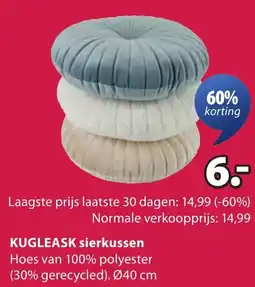 Jysk Kugleask sierkussen aanbieding