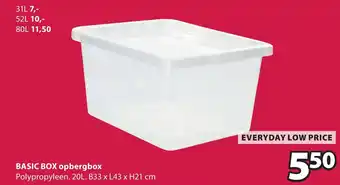 Jysk Basic box opbergbox aanbieding